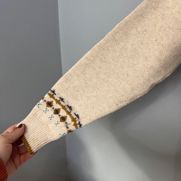 SUNDANCE innis fair isle henley sweater size XS - Picture 2 of 6